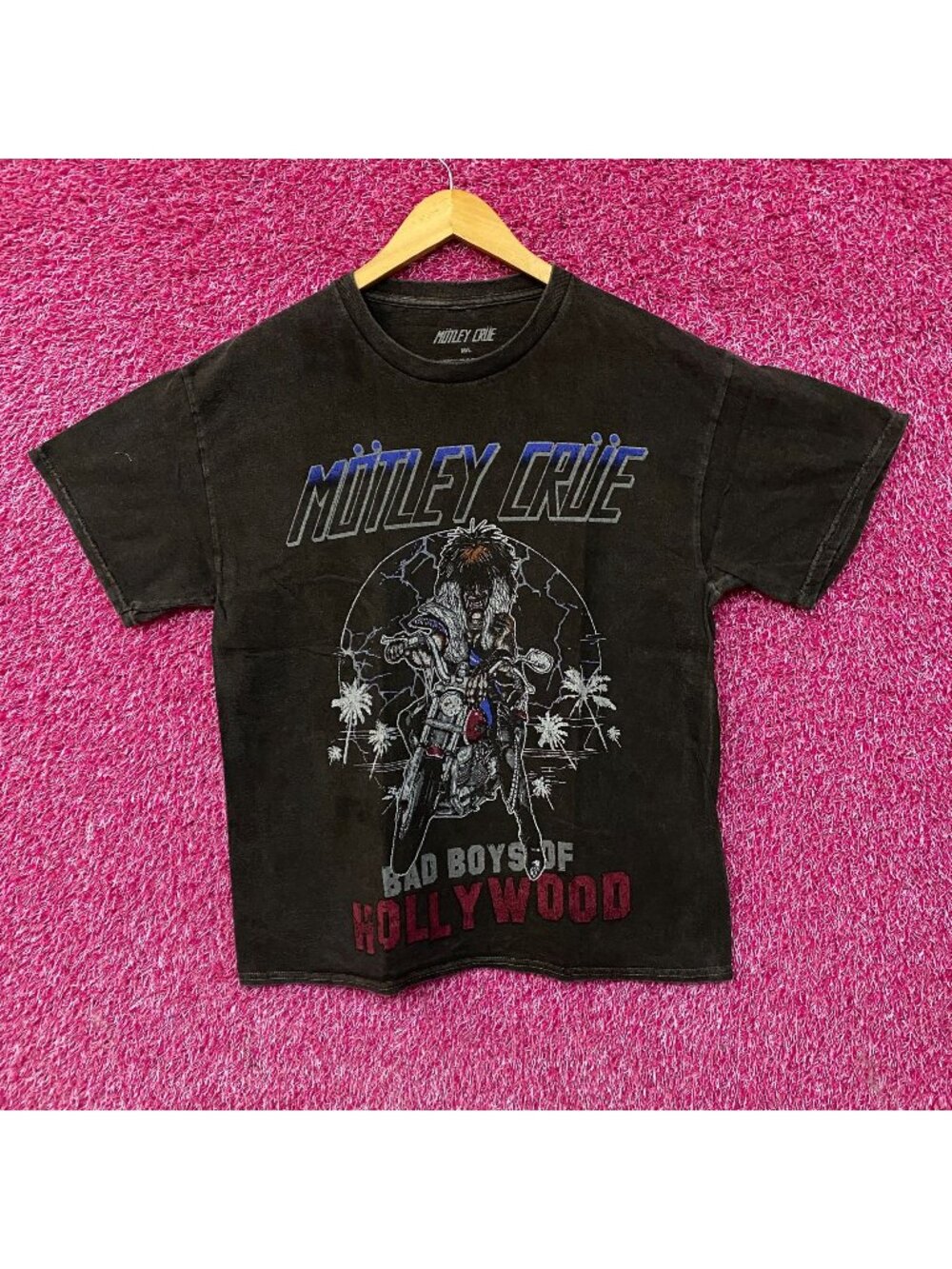 Motley Crue Bad Boys Of Hollywood Heavy Metal Band T-Shirt M/L